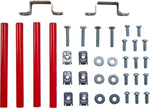 AXP Radiator Braces - Honda CRF250RX 2022-2024 - Aluminium/Red/Silver