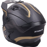 Stealth Fighter Orbit Open Face Motorcycle Helmet - Matt Black Gold