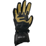 Bike It UTG Ultimate Track Glove Leather Motorcycle Gloves