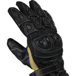 Bike It UTG Ultimate Track Glove Leather Motorcycle Gloves