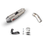 Scorpion Serket Taper Satin Titanium Oval Exhaust - Suzuki GSXR 600 & 750 K6/K7 2006 - 2007