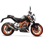 Scorpion Serket Taper Stainless Oval Exhaust For KTM DUKE 390 3/4 System 2013-2016