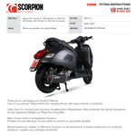 Scorpion Serket Parallel Black Ceramic Exhaust For Vespa GTS 300 2005-2017