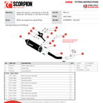 Scorpion Serket Parallel Black Ceramic Exhaust For Vespa GTS 300 2005-2017