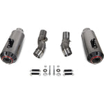 Scorpion Red Power Satin Titanium Slip-On Exhaust (Pair) For Kawasaki Z1000 2017-2020