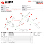 Scorpion Red Power Satin Titanium Slip-On Exhaust (Pair) For Kawasaki Z1000 2017-2020