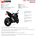 Scorpion Red Power Black Ceramic Slip-On Exhaust For Kawasaki Z900 (Euro 5) 2020-2024