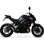 Scorpion Red Power Black Ceramic Slip-On Exhaust For Kawasaki Z900 (Euro 5) 2020-2024