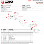 Scorpion Red Power Black Ceramic Slip-On Exhaust For Kawasaki Z900 (Euro 5) 2020-2024