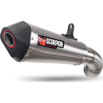 Scorpion Serket Taper Satin Titanium Slip-On Exhaust For Kawasaki Z900 (Euro 5) 2020-2024