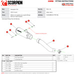 Scorpion Red Power Stainless Steel Slip-On Exhaust For Kawasaki Z H2 2020-2025