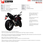 Scorpion Red Power Black Ceramic Slip-On Exhaust For Kawasaki Z H2 2020-2025