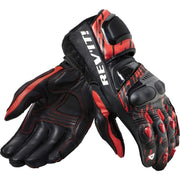 Rev It Quantum 2 Leather Gloves Medium Neon Red Black