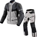 Rev It Defender 3 GTX Motorcycle Jacket & Trousers Silver Anthracite Black Kit