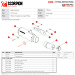 Scorpion Red Power Black Ceramic Slip-On Exhaust For BMW S1000 RR 2019-2024