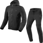 Rev It Parabolica Motorcycle Jacket & Trousers Black Kit