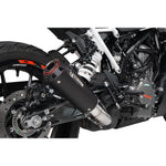 Scorpion Red Power Black Ceramic Slip-On Exhaust For KTM 390 Duke 2021-2023