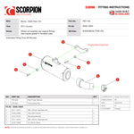 Scorpion Red Power Stainless Steel Slip-On Exhaust For Bullit Hero 125 2017-2025