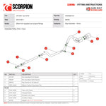 Scorpion Car Exhaust Cat-Back System (Non-Resonated) 90mm Carbon Fibre Ascari - Volkswagen Golf MK7 GTD 2013 - 2017