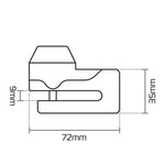 Oxford Mini T Disc Lock Black (LK292)