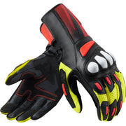 Rev It Metis 2 Leather Motorcycle Gloves L Black Neon Yellow