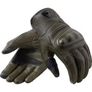 Rev It Monster 3 Leather Motorcycle Gloves S Dark Green