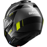 Shark Evo-ES Kryd Anthracite Black Yellow Flip Front Motorcycle Helmet & Visor