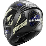 Shark Spartan RS Stingrey Matt Anthracite Blue Motorcycle Helmet