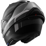 Shark Evo-ES Kryd Matt Black Anthracite Silver Flip Front Motorcycle Helmet & Visor