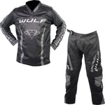Wulfsport 2023 Kids Linear Motocross Jersey & Pants Black Kit