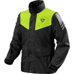 Rev It Nitric 4 H2O Motorcycle Rain Jacket S Black Neon Yellow