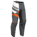 Thor Sector Checker 2024 Youth Motocross Jersey & Pants Charcoal Orange Kit