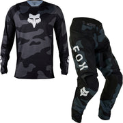 Fox Racing 2024 180 BNKR Motocross Jersey & Pants Black Camo Kit
