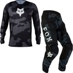 Fox Racing 2024 180 BNKR Motocross Jersey & Pants Black Camo Kit