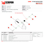 Scorpion Red Power Black Ceramic Slip-On Exhaust For Yamaha MT-10 2022-2025