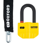 Oxford Hex Chain 14.5mm x 1.5m & Boss Alarm Disc Lock 14mm