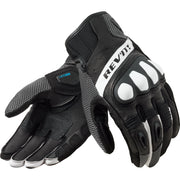 Rev It Ritmo Leather Motorcycle Gloves M Black Grey
