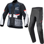 Alpinestars Andes Air DryStar Motorcycle Jacket & Trousers Blue Grey Black Kit