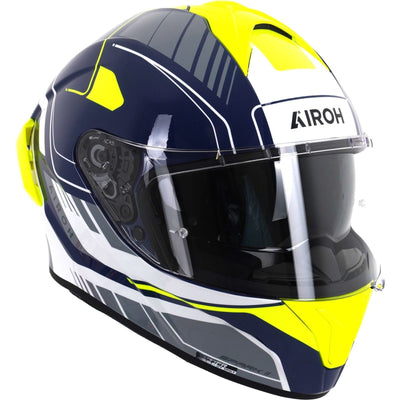 Airoh Spark 2 Chrono Motorcycle Helmet - Blue Yellow