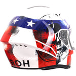 Airoh Connor Nation Motorcycle Helmet - White Red Blue