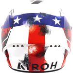 Airoh Connor Nation Motorcycle Helmet - White Red Blue