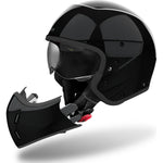 Airoh J110 Color Convertible Motorcycle Helmet - Glitter Black