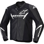 Alpinestars Faster V3 Leather Motorcycle Jacket - Black White