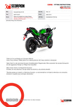 Scorpion Red Power Black Ceramic Slip-On Exhaust For Kawasaki Ninja H2 SX 2022-2025