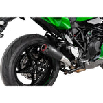 Scorpion Red Power Black Ceramic Slip-On Exhaust For Kawasaki Ninja H2 SX 2022-2025