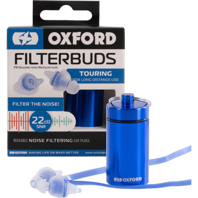 Oxford FilterBuds Touring Motorcycle Earplugs - 22 dB SNR