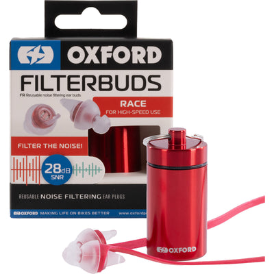 Oxford FilterBuds Race Motorcycle Earplugs - 28 dB SNR