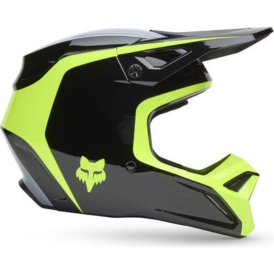 Fox Racing 2025 V1 MIPS Flow Motocross Helmet - Black Yellow