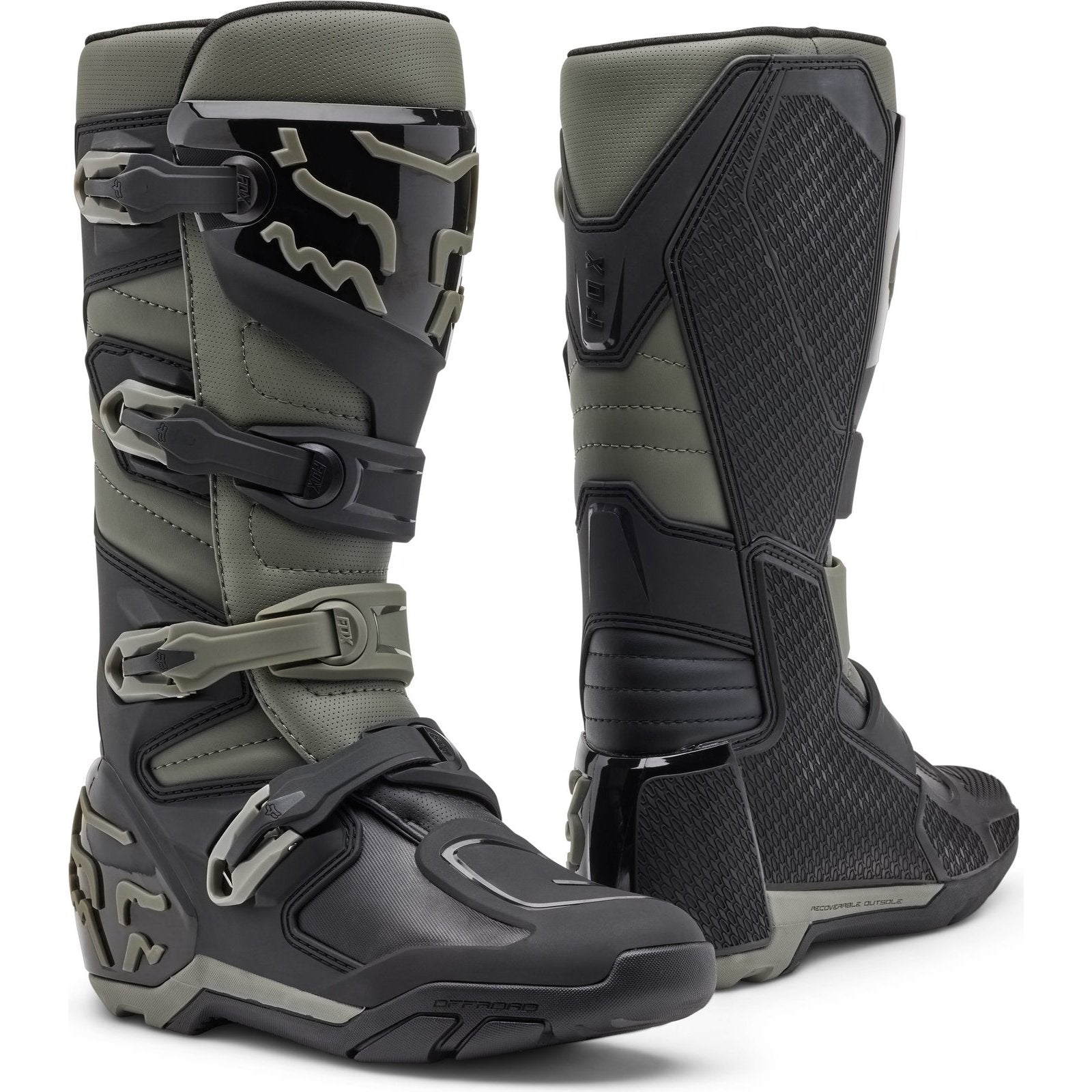 Fox Racing 2025 Comp X Motocross Boots Grey Black Ghostbikes fox-racing-2025-comp-x-motocross-boots-grey-black-ghostbikes