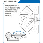 Oxford Square 360 Bar End Mirror (OX509)